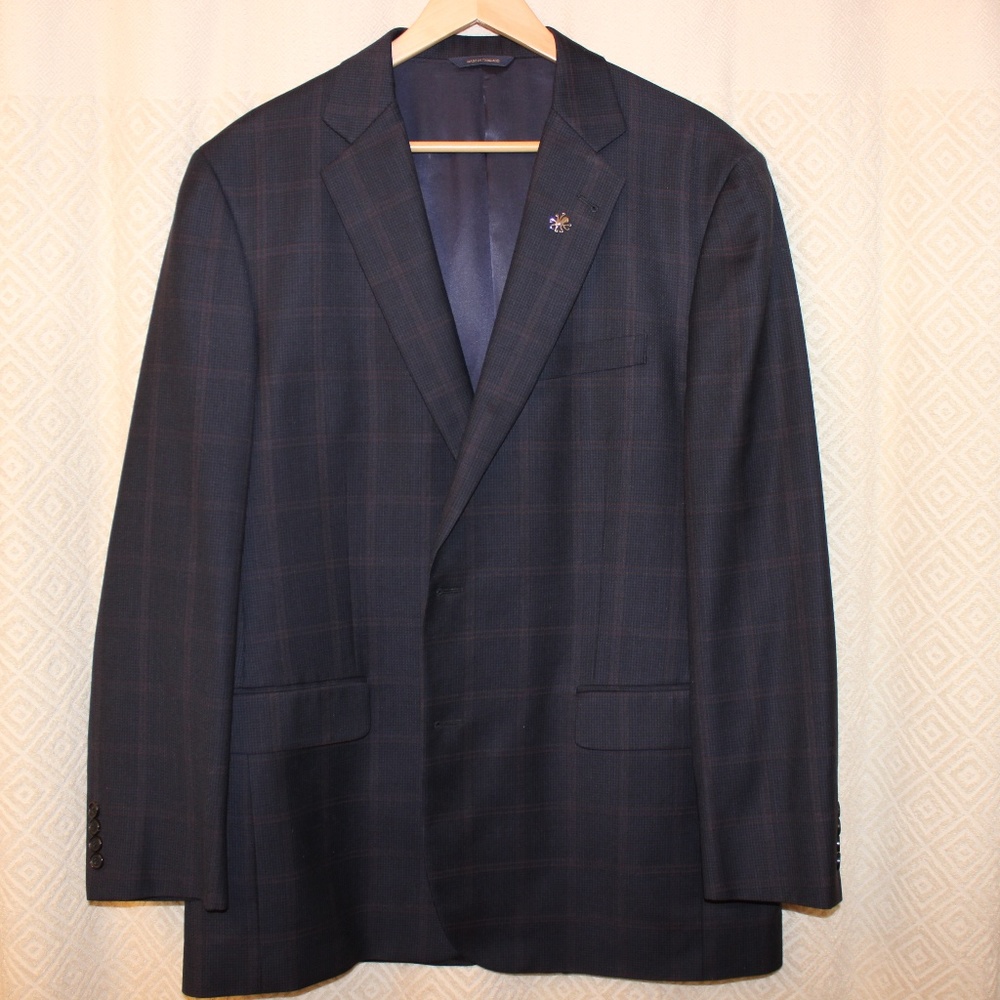 Brooks Bros Madison Fit Saxxon Wool Plaid Jacket